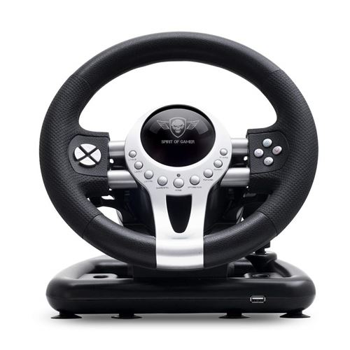 Volant Spirit of Gamer Race Pro Wheel 2 Noir pour PC, PS3, PS4 et Xbox One - État correct Spirit of Gamer sur Fnac