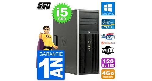 Pc tour hp 8100 elite intel core i5-650 ram 4go ssd 120go windows 10 wifi État correct - N/A reconditionné disponible sur Fnac