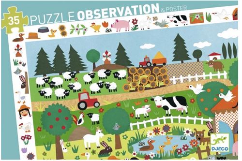 puzzle observation la ferme 35 pieces État correct - Djeco reconditionné disponible sur Fnac