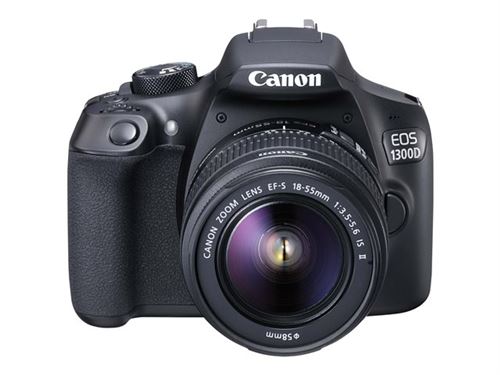 Acheter Canon EOS 1300D - Appareil photo numérique - Reflex - 18.0 MP - APS-C - 1080p / 30 pi/s - corps uniquement - Wi-Fi, NFC - noir État correct - 334,98 € Canon EOS 1300D - Appareil photo numérique - Reflex - 18.0 MP - APS-C - 1080p / 30 pi/s - corps uniquement - Wi-Fi, NFC - noir État correct - Canon reconditionné disponible sur Fnac