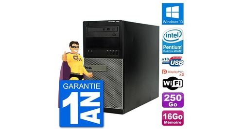 Pc tour dell 7020 intel pentium g3220 ram 16go disque dur 250go windows 10 wifi État correct - N/A reconditionné disponible sur Fnac
