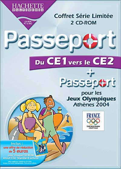 Acheter Coffret Série Limitée 2 CD-ROM - Passeport - Du CE1 vers le CE2 + Passeport pour les Jeux Olympiques d'Athènes 2004 État correct - 31,99 € Coffret Série Limitée 2 CD-ROM - Passeport - Du CE1 vers le CE2 + Passeport pour les Jeux Olympiques d'Athènes 2004 État correct - Hachette Multimédia reconditionné disponible sur Fnac