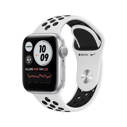 Acheter Apple Watch Nike Series 6 GPS, 40mm boitier Aluminium argent avec Bracelet Sport Platinium pur/Noir État correct - 179,99 € Apple Watch Nike Series 6 GPS, 40mm boitier Aluminium argent avec Bracelet Sport Platinium pur/Noir État correct - Apple reconditionné disponible sur Fnac