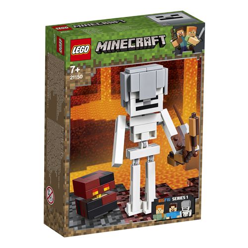LEGO® Minecraft™ 21150 Squelette Minecraft BigFig avec un cube de magma État correct - LEGO Minecraft reconditionné disponible sur Fnac