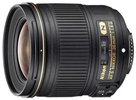 Objectif reflex Nikon AF-S 28mm f/1,8 G noir État correct - Nikon reconditionné disponible sur Fnac