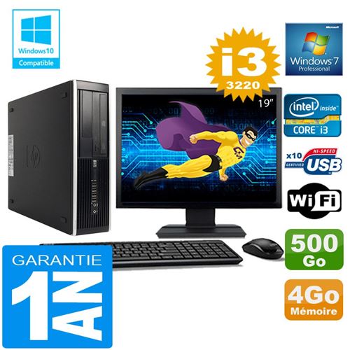 Pc hp compaq 8300 sff core i3-3220 ram 4go disque 500 go wifi w7 ecran 19' État correct - Hewlett-Packard reconditionné disponible sur Fnac
