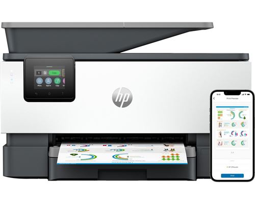 HP Officejet Pro 9120b All-in-One - Imprimante multifonctions - couleur - jet d'encre - Legal (216 x 356 mm) (original) - A4/Legal (support) - jusqu'à 19 ppm (copie) - jusqu'à 20 ppm (impression) - 250 feuilles - 33.6 Kbits/s - USB 2.0, LAN, Wi-Fi(n), h État correct - N/A reconditionné disponible sur Fnac