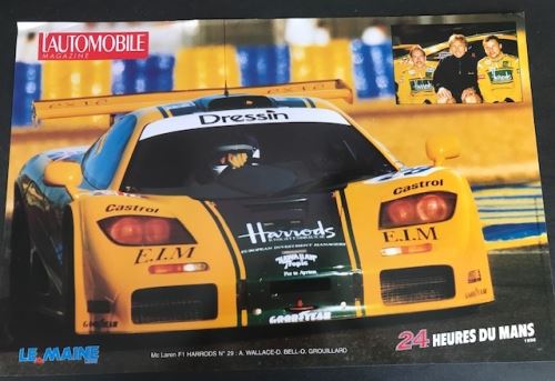 24H du Mans - 1996 - Mc Laren F1 - AFFICHE État correct - N/A reconditionné disponible sur Fnac