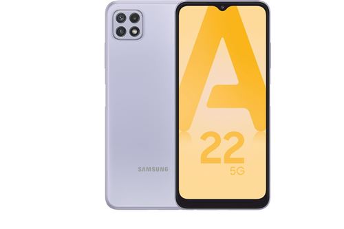 Acheter Smartphone Samsung Galaxy A22 6,6"" 5G 128 Go Double SIM Violet État correct - 102,00 € Smartphone Samsung Galaxy A22 6,6"" 5G 128 Go Double SIM Violet État correct - Samsung reconditionné disponible sur Fnac