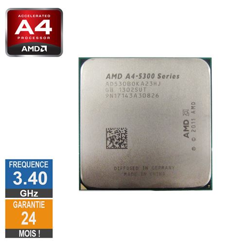 Acheter Processeur AMD A4 Series A4-5300B 3.40GHz AD530BOKA23HJ FM2 1Mo État correct - 18,98 € Processeur AMD A4 Series A4-5300B 3.40GHz AD530BOKA23HJ FM2 1Mo État correct - Advanced Micro Devices reconditionné disponible sur Fnac