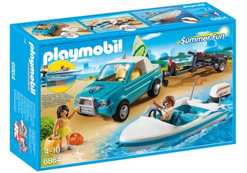Voiture+bateau Moteur Submers. État correct - Playmobil reconditionné disponible sur Fnac