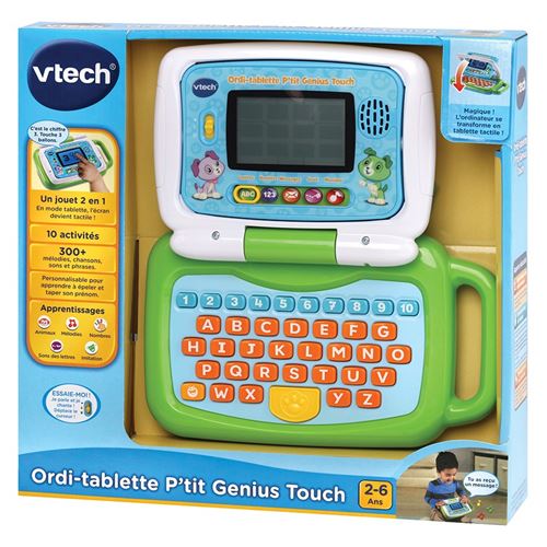 Ordi-tablette Vtech P'tit Genius Touch Vert État correct - VTech reconditionné disponible sur Fnac