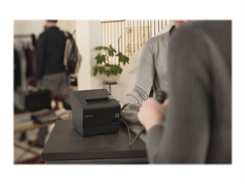 Epson TM T88V - Imprimante de reçus - thermique en ligne - Rouleau (8 cm) - 180 x 180 ppp - jusqu'à 300 mm/sec - USB 2.0, PoweredUSB - noir État correct - Epson reconditionné disponible sur Fnac