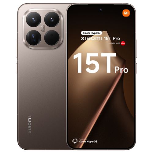 Smartphone Xiaomi 15T Pro 6,83"" 5G Double Nano SIM 512 Go Mocha conçu avec Leica État correct - Xiaomi reconditionné disponible sur Fnac