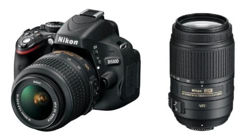 Double kit Reflex Nikon D5100 + Objectif AF-S DX 18-55mm 3,5-5,6G VR + Objectif AF-S DX VR 55-300 mm f/4-5.6 G IF ED - État correct Nikon sur Fnac