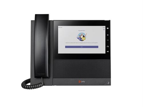HP Poly CCX 600 - Pour Microsoft Teams - téléphone VoIP avec ID d'appelant/appel en instance - SIP, RTP, RTCP - 24 lignes - noir État correct - N/A reconditionné disponible sur Fnac