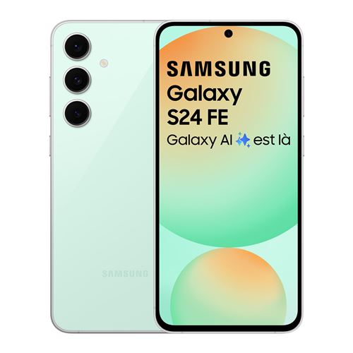 Acheter Smartphone Samsung Galaxy S24 FE 5G 256 Go Vert d'eau État correct - 533,00 € Smartphone Samsung Galaxy S24 FE 5G 256 Go Vert d'eau État correct - Samsung reconditionné disponible sur Fnac