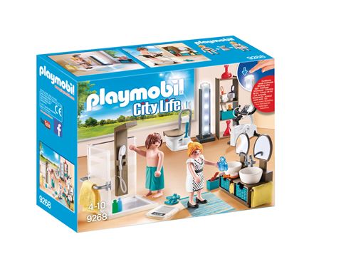 Playmobil City Life 9268 Salle de bain avec douche à l'italienne - État correct Playmobil sur Fnac