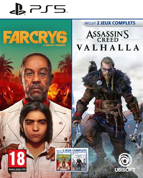 Compilation Assassin's Creed Valhalla + Far Cry 6 PS5 État correct - Ubisoft reconditionné disponible sur Fnac