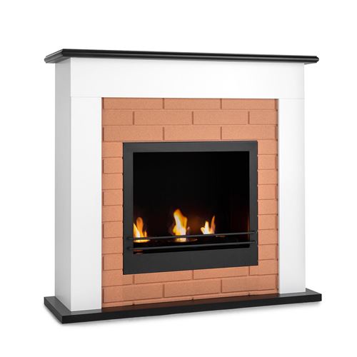 Klarstein Phantasma Brickline - Cheminée à l'éthanol pour 30m² , puissance calorifique 3,4 kW , MDF & acier plaqué , design brique État correct - N/A reconditionné disponible sur Fnac