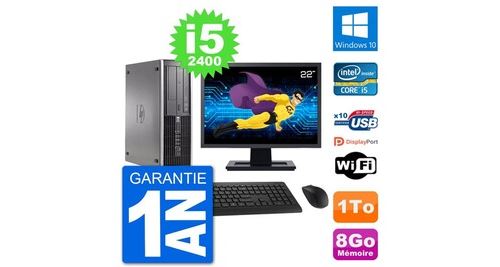 Pc hp compaq 6200 pro sff ecran 22"" i5-2400 ram 8go disque 1to windows 10 wifi État correct - N/A reconditionné disponible sur Fnac