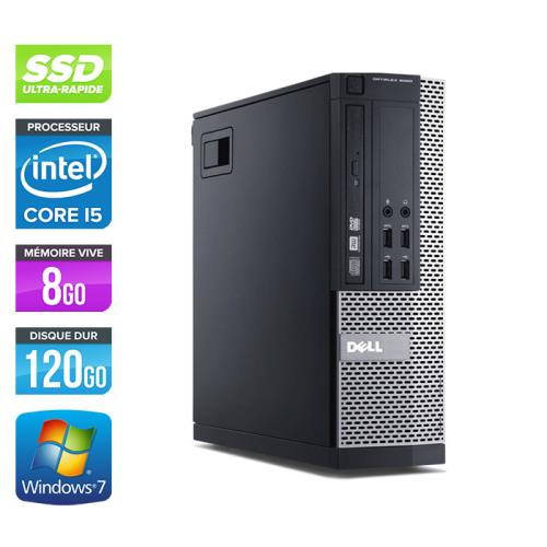 Unité centrale Dell Optiplex 7010 SFF - Noir - Intel Core i5-3470 / 3.20 GHz - RAM 8 Go - SSD 120 Go - DVDRW - Gigabit Ethernet - Windows 7 Professionnel État correct - Dell reconditionné disponible sur Fnac