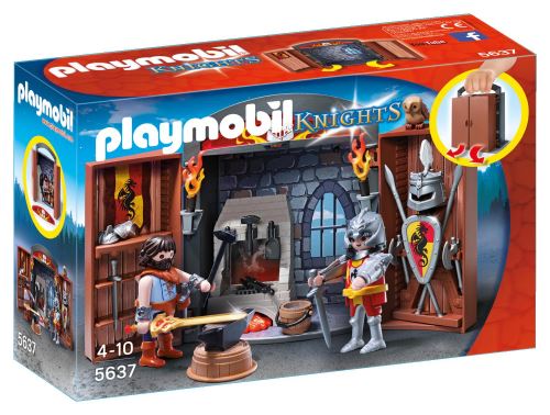 Playmobil Knights 5637 Coffre Chevalier et forgeron - État correct Playmobil sur Fnac