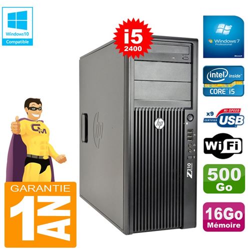 Pc tour hp workstation z210 i5-2400 ram 16go disque 500go graveur dvd wifi w7 État correct - Hewlett-Packard reconditionné disponible sur Fnac