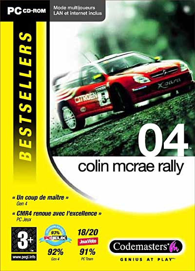 Colin McRae Rally 04 État correct - Codemasters reconditionné disponible sur Fnac