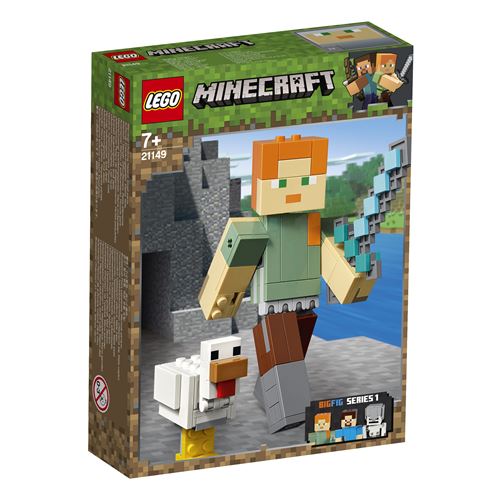 LEGO® Minecraft 21149 BigFig Alex avec un poulet - État correct LEGO Minecraft sur Fnac