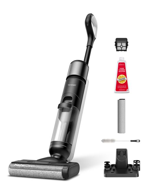 Ultenic AC1 Elite - Aspirateur Balai Laveur sans Fil Humide et Sec 3 en 1 - 50min d'Autonomie - 15Kpa - Léger et Maniable - Noir - Écran d'affichage État correct - N/A reconditionné disponible sur Fnac
