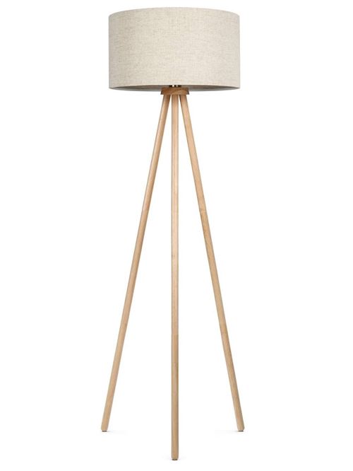 tomons Lampadaire sur Pied LED en Bois à Trépied pour Salon Chambre Bureau Lin État correct - N/A reconditionné disponible sur Fnac