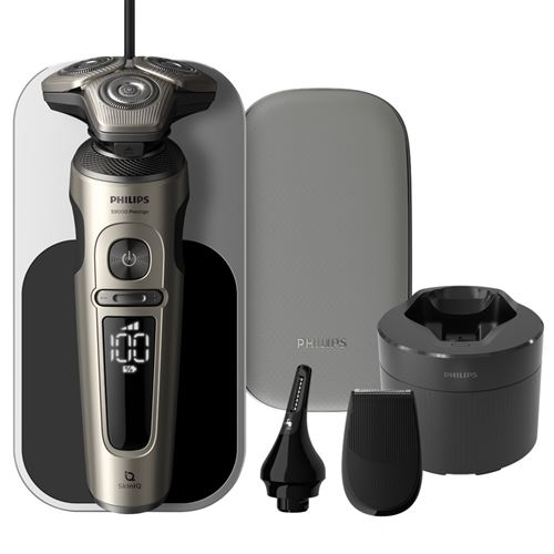 Rasoir électrique Philips S9000 Prestige SP9883/36 Gris et Noir État correct - Philips reconditionné disponible sur Fnac