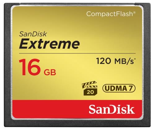 SanDisk Carte Mémoire Extreme Compact Flash 16 Go 120Mo/s - État correct SanDisk sur Fnac