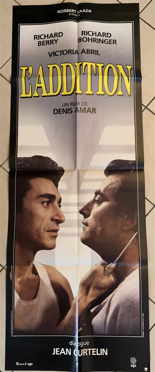 L'Addition - Richard Berry, Victoria Abril - 60x160cm - Affiche de cinéma originale pliée État correct - N/A reconditionné disponible sur Fnac