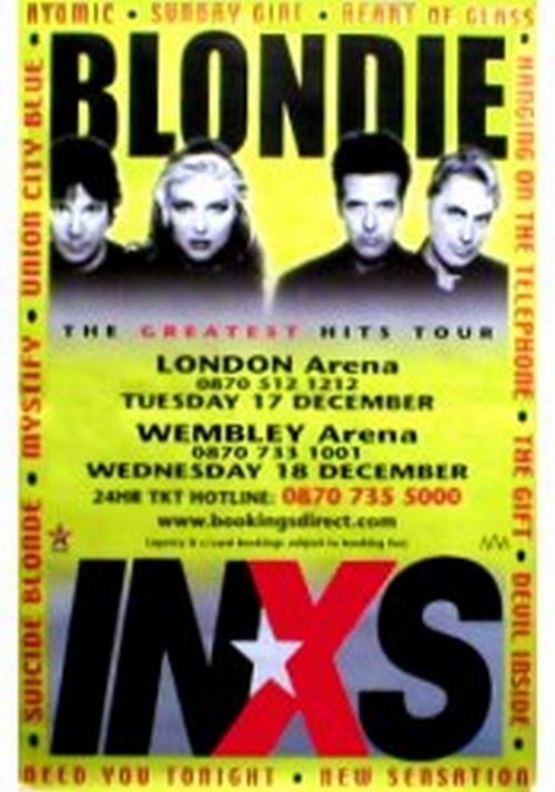 INXS - BLONDIE - 100x150 cm - AFFICHE / POSTER État correct - N/A reconditionné disponible sur Fnac