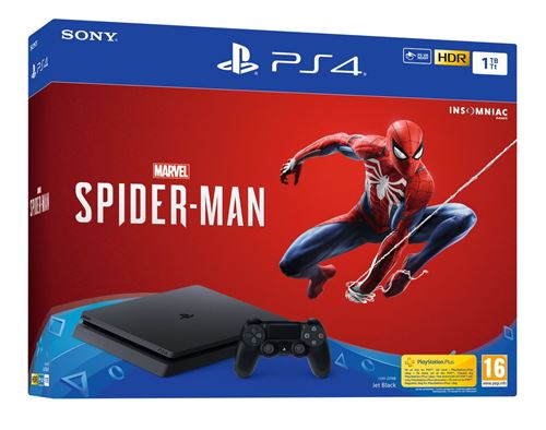 Console Sony PS4 Slim 1 To Noir + Marvel Spider-Man