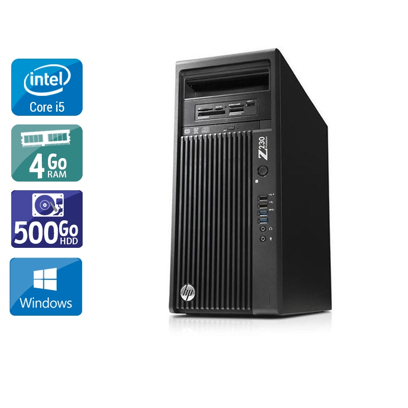 Acheter HP Workstation Z230 Tower i5 - 4Go RAM 500Go HDD Windows 10 Bon étatOccasion certifiée reconditionnée Bon état - 190,83 € HP Workstation Z230 Tower i5 - 4Go RAM 500Go HDD Windows 10 Bon étatOccasion certifiée reconditionnée Bon état - reconditionné disponible sur Kiatoo