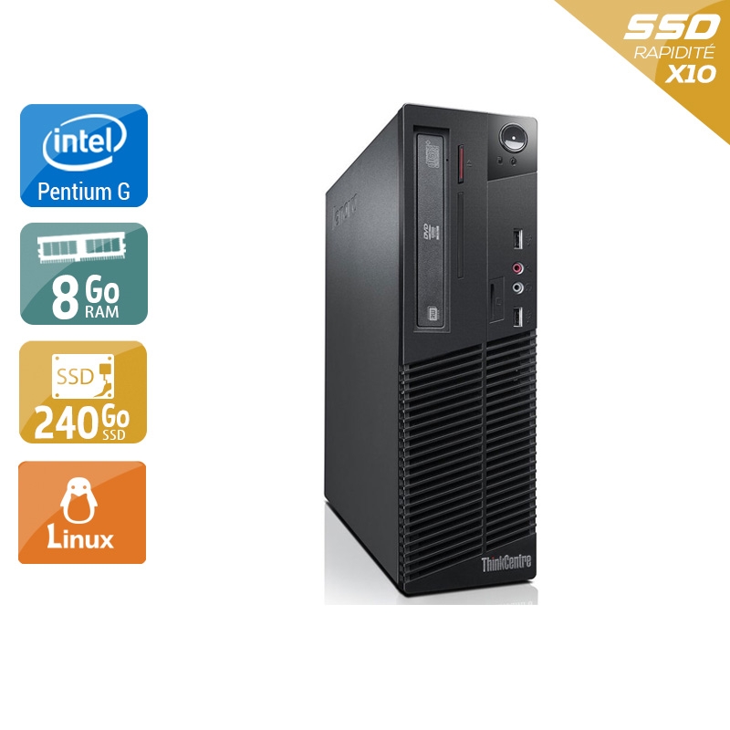 Acheter Lenovo ThinkCentre M81 SFF Pentium G Dual Core - 8Go RAM 240Go SSD Linux Bon étatOccasion certifiée reconditionnée Bon état - 190,83 € Lenovo ThinkCentre M81 SFF Pentium G Dual Core - 8Go RAM 240Go SSD Linux Bon étatOccasion certifiée reconditionnée Bon état - reconditionné disponible sur Kiatoo