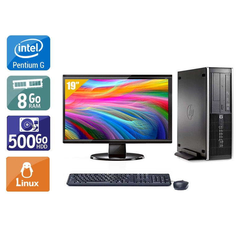 HP Compaq Pro 6200 SFF Pentium G Dual Core + Écran - 19'' 8Go RAM 500Go HDD Linux  Très bon étatOccasion certifiée reconditionnée Bon état -  reconditionné disponible sur Kiatoo