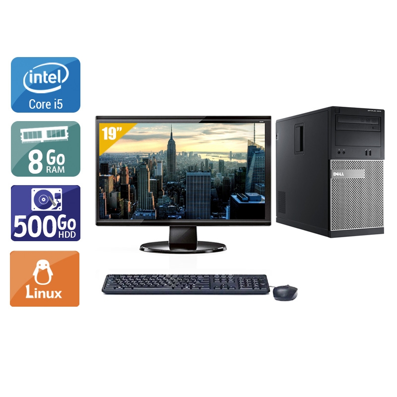 Dell Optiplex 3010 Tower i5 + Écran - 19'' 8Go RAM 500Go HDD Linux  Bon étatOccasion certifiée reconditionnée Bon état -  reconditionné disponible sur Kiatoo