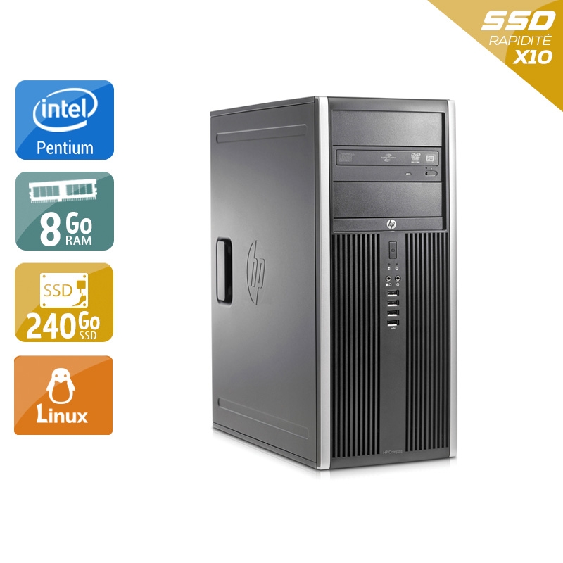 HP Compaq Elite 8200 Tower Pentium G Dual Core - 8Go RAM 240Go SSD Linux  État correctOccasion certifiée reconditionnée Bon état -  reconditionné disponible sur Kiatoo