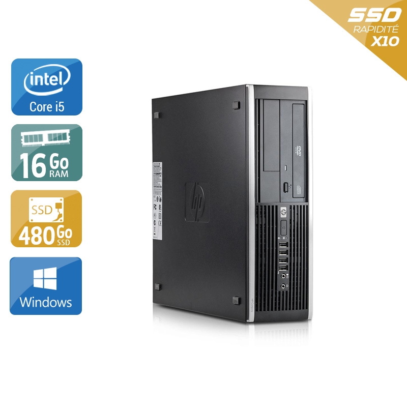 HP Compaq Elite 8100 SFF i5 - 16Go RAM 480Go SSD Windows 10  Très bon étatOccasion certifiée reconditionnée Bon état -  reconditionné disponible sur Kiatoo