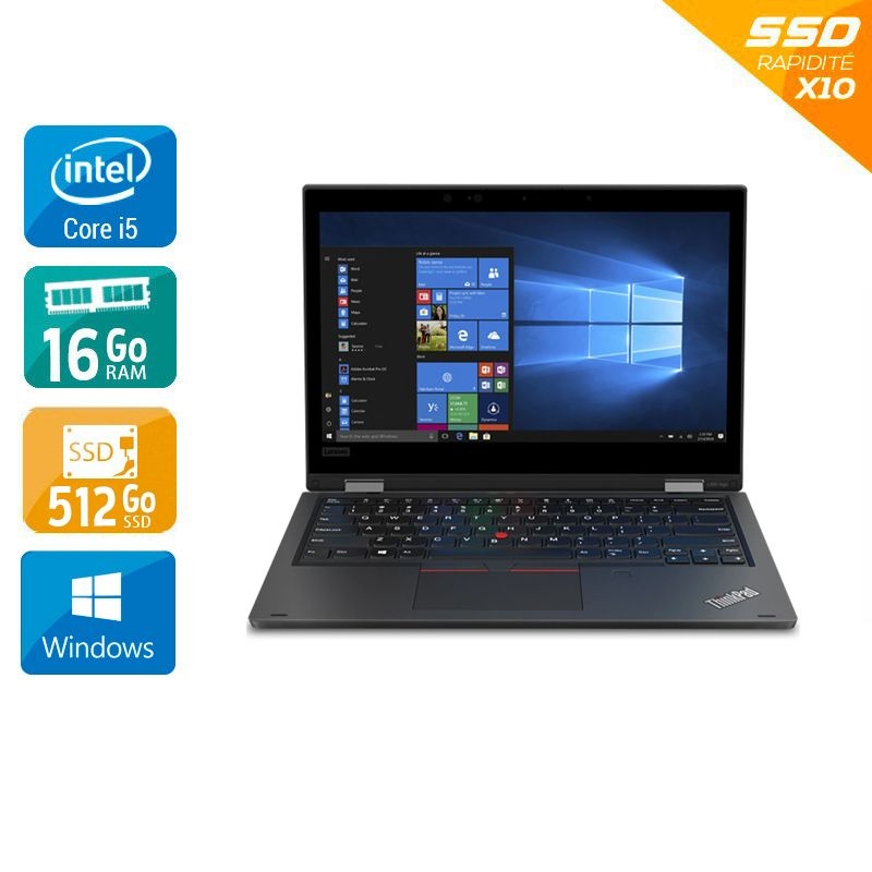 Lenovo ThinkPad L390 13,3'' i5 Gen 8 - 16Go RAM 512Go SSD Windows 11 Pro - Etat du Produit : État correct  État correctOccasion certifiée reconditionnée Bon état -  reconditionné disponible sur Kiatoo