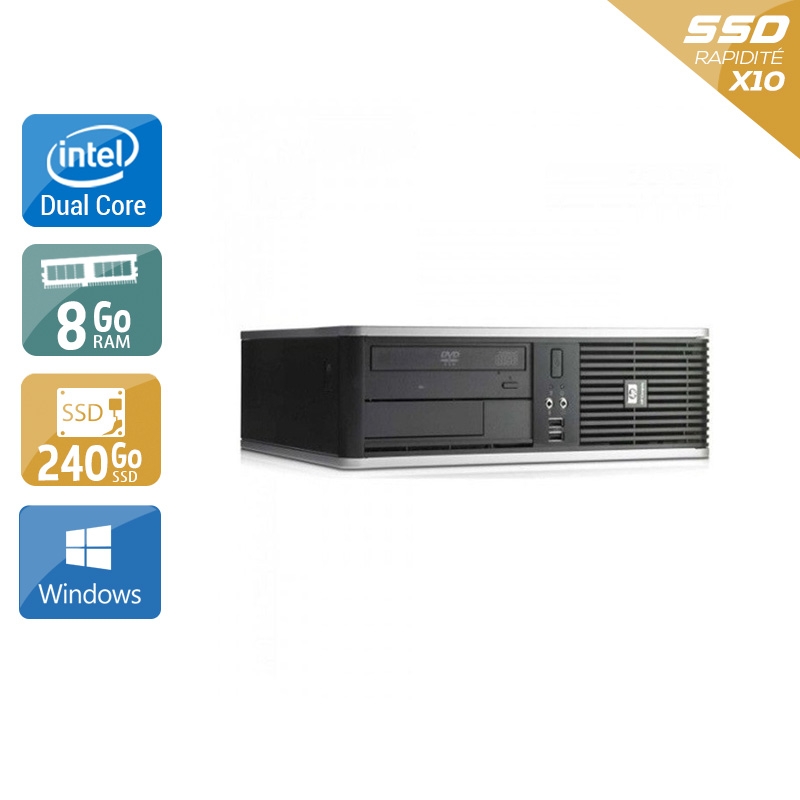 Acheter HP Compaq dc7800 SFF Dual Core - 8Go RAM 240Go SSD Windows 10 Très bon étatOccasion certifiée reconditionnée Bon état - 232,50 € HP Compaq dc7800 SFF Dual Core - 8Go RAM 240Go SSD Windows 10 Très bon étatOccasion certifiée reconditionnée Bon état - reconditionné disponible sur Kiatoo