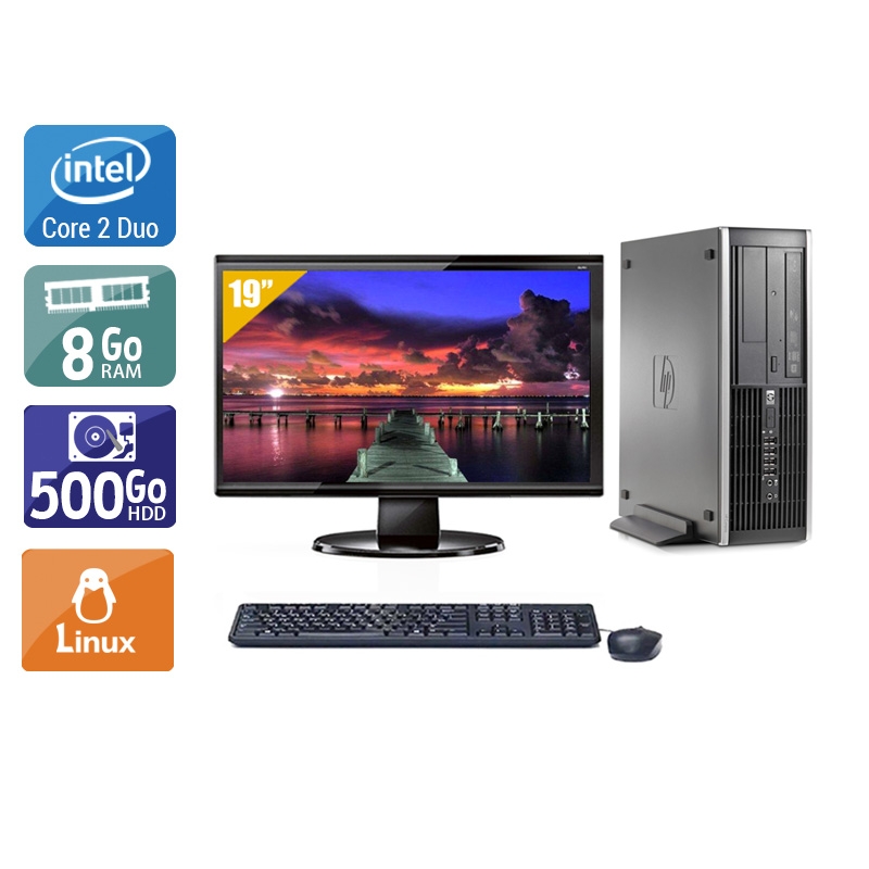 HP Compaq Elite 8000 SFF Core 2 Duo + Écran - 19'' 8Go RAM 500Go HDD Linux  Bon étatOccasion certifiée reconditionnée Bon état -  reconditionné disponible sur Kiatoo