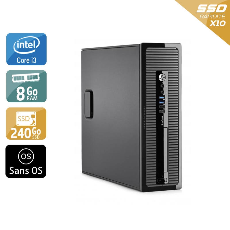 Acheter HP ProDesk 400 G2 SFF i3 - 8Go RAM 240Go SSD Sans OS État correctOccasion certifiée reconditionnée Bon état - 165,83 € HP ProDesk 400 G2 SFF i3 - 8Go RAM 240Go SSD Sans OS État correctOccasion certifiée reconditionnée Bon état - reconditionné disponible sur Kiatoo