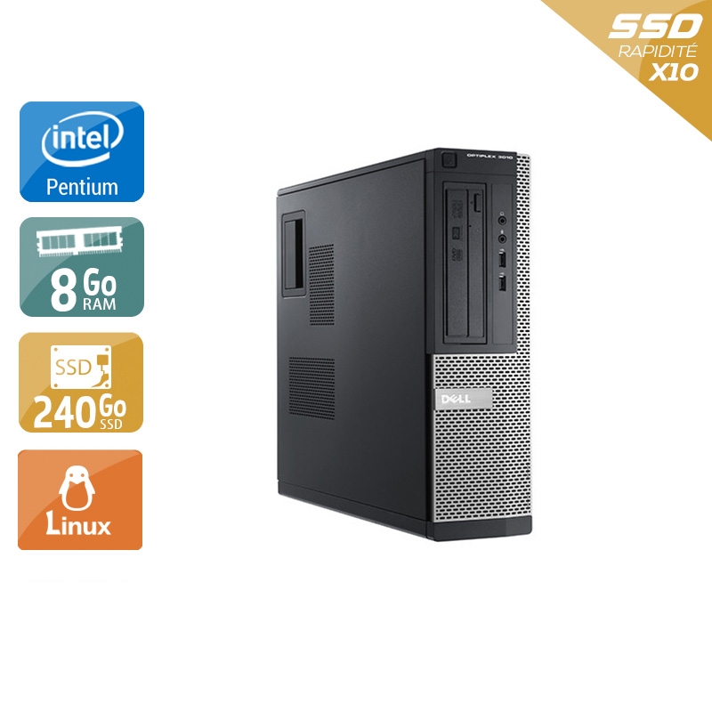 Dell Optiplex 3010 Desktop Pentium G Dual Core - 8Go RAM 240Go SSD Linux  Bon étatOccasion certifiée reconditionnée Bon état -  reconditionné disponible sur Kiatoo