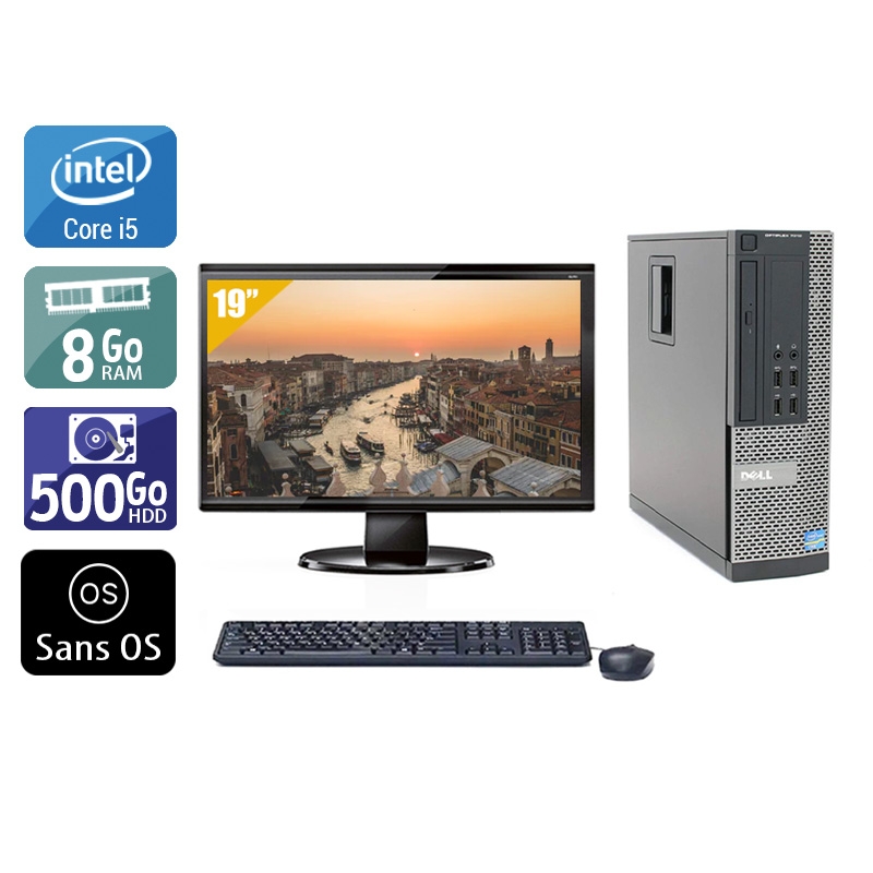 Dell Optiplex 7020 SFF i5 + Écran - 19'' 8Go RAM 500Go HDD Sans OS  Bon étatOccasion certifiée reconditionnée Bon état -  reconditionné disponible sur Kiatoo