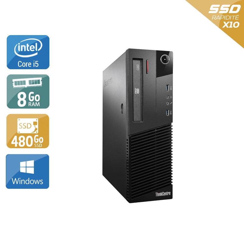 Lenovo ThinkCentre M93 SFF i5 - 8Go RAM 480Go SSD Windows 10  Bon étatOccasion certifiée reconditionnée Bon état -  reconditionné disponible sur Kiatoo